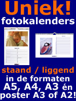 Fotokalenders staand of liggend in formaten A5 A4 A3 poster A3 of A2