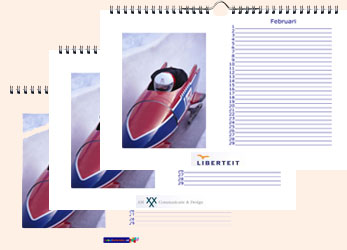 a3 bureau logo fotokalender liggend met standaard