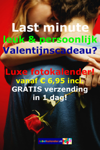 Last minute persoonlijk cadeau voor uw Valentijn - luxe foto verjaardagskalender