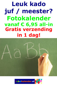 Leuk cadeau juf of meester - verjaardagskalender met foto's maken
