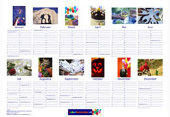 Poster fotokalender liggend formaat