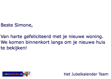 Voorbeeld van een e-card